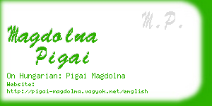 magdolna pigai business card